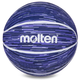 Мяч баскетбольный резиновый MOLTEN B7F1600-BW №7 синий