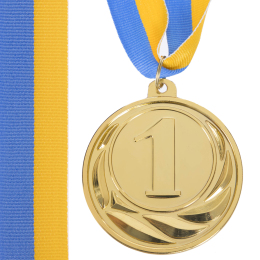 Медаль спортивная с лентой FAME SP-Sport C-3174 золото, серебро, бронза