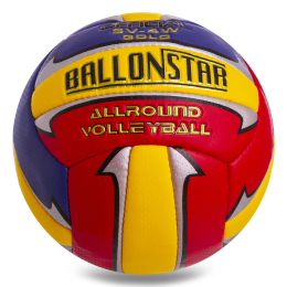 Мяч волейбольный BALLONSTAR LG2078 №5 PU красный-желтый-синий