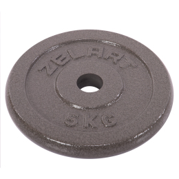 Блини (диски) сталеві d-30мм Zelart TA-7789-5 5кг сірий