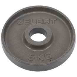 Блины (диски) стальные d-52мм Zelart TA-7792-5 5кг серый