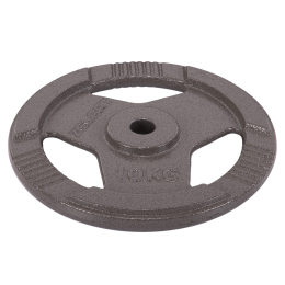 Блини (диски) сталеві з хватом d-30мм Zelart TA-7790-10 10кг чорний