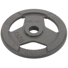 Блини (диски) сталеві з хватом d-52мм Zelart TA-7791-10 10кг сірий