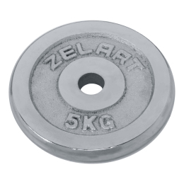 Блины (диски) хромированные d-30мм Zelart TA-7786-5 5кг хром