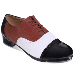 Туфли для степа и чечетки Zelart DN-3688 размер 34-45 черный-коричневый