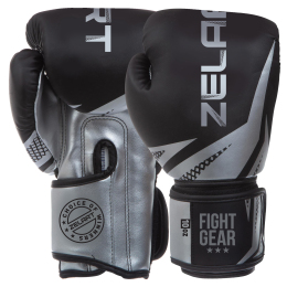 Рукавиці боксерські на липучці PU Zelart BO-0866 8-12 унцій кольори в асортименті