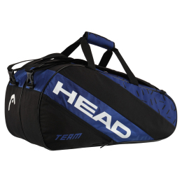 Тенісна сумка для ракеток падел-тенісу на 3 ракетки HEAD Team Padel 262354 61,5x31,5x31см чорний-синій