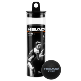 Набор мячей для сквоша HEAD START 287356  3шт черный