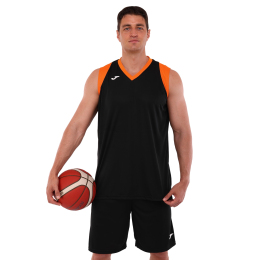 Форма баскетбольна майка та шорти Joma FINAL II 102849-108 5XS-2XL чорний-помаранчевий