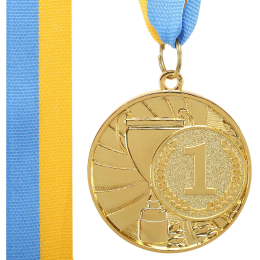 Медаль спортивная с лентой CUP SP-Sport C-6208 ø5см золото, серебро, бронза