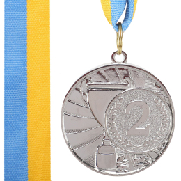 Медаль спортивная с лентой CUP SP-Sport C-6208 ø5см золото, серебро, бронза