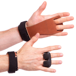 Гімнастичні накладки рукавички для турніка SP-Sport TA-5560 чорний-коричневий