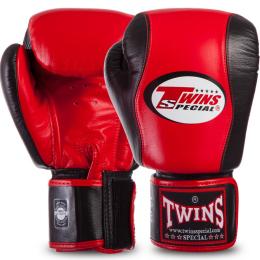 Перчатки боксерские кожаные TWINS BGVL7 12-16 унций красный-черный