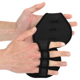 Накладки атлетичні нековзкі Грипад GRIPAD WorkOut HAND PROTECTION EZOUS D-01 чорний