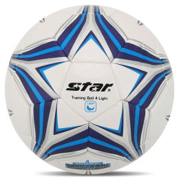 М'яч футбольний STAR TRAINING BALL 4 LIGHT SB8144L №4 PU білий-синій