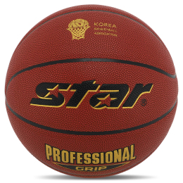 М'яч баскетбольний STAR PROFESSIONAL GRIP BB3167C №7 PU червоний