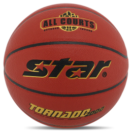 М'яч баскетбольний STAR TORNADO 2000 BB3157 №7 PU червоний