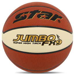 Мяч баскетбольный STAR JUMBO FX9 BB427-25 №7 PU оранжевый-белый