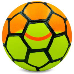 Мяч футбольный SP-Sport ST CLASSIC FB-0084 №5 PVC клееный оранжевый-салатовый