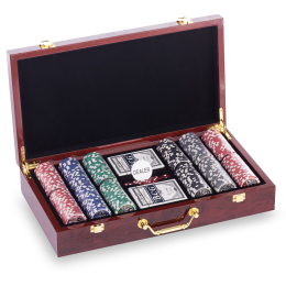 УЦЕНКА Набор для покера в деревянном кейсе SP-Sport LAS VEGAS W300N 300фишек