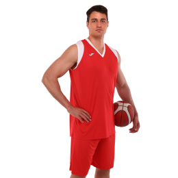 Форма баскетбольна майка та шорти Joma FINAL II 102849-602 5XS-2XL червоний-білий