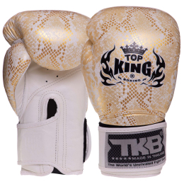 Перчатки боксерские на липучке кожаные TOP KING Super Snake TKBGSS-02 8-18унций цвета в ассортименте