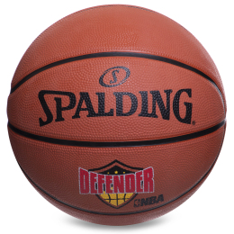 Мяч баскетбольный резиновый SPALDING Defender Brick 83522Z №7 оранжевый