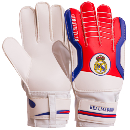Перчатки вратарские REAL MADRID SP-Sport FB-3762-04 размер 8-10 красный-синий