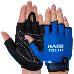 Перчатки для фитнеca HARD TOUCH FG-004 S-XL черный-синий