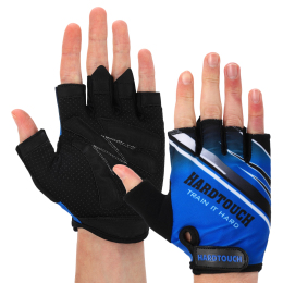 Перчатки для фитнеca HARD TOUCH FG-007 XS-L черный-синий