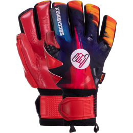 Перчатки вратарские SOCCERMAX GK-005 размер 8-10 красный-фиолетовый
