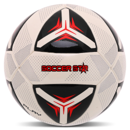 Мяч футбольный HYBRID SOCCER STAR FB-4471 №5 PU белый-красный