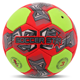 Мяч гандбольный SOCCER STAR HB-4526-3 размер 3 красный-салатовый