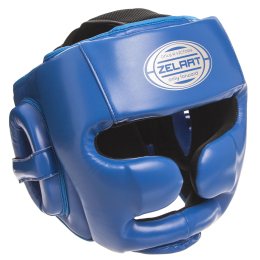 Шолом боксерський з повним захистом ZELART BO-1367 M-XL кольори в асортименті