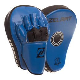 Лапа боксерская изогнутая тренировочная PU ZELART BO-1387 26x19,5x7см 2штуки цвета в ассортименте