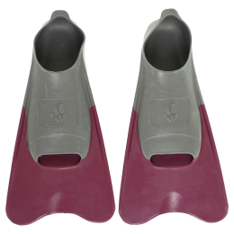 Ласты для тренировок в бассейне короткие с закрытой пяткой MadWave M074606509W размер 40-41 пурпурный
