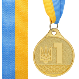 Медаль спортивна зі стрічкою UKRAINE SP-Sport C-9292 золото, срібло, бронза