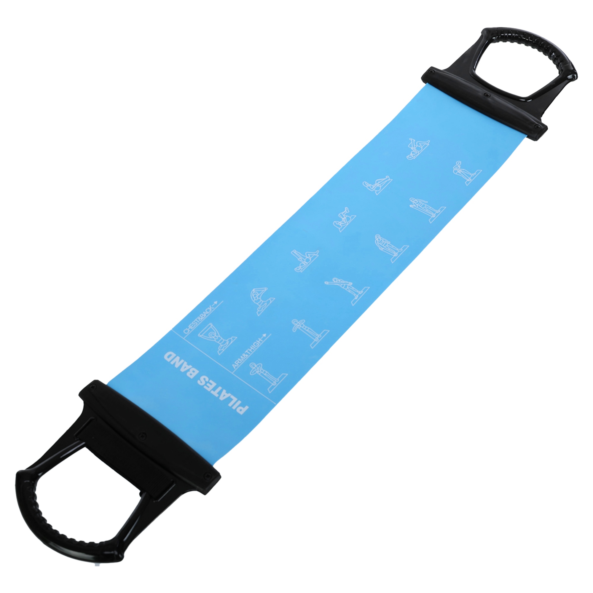 Лента-эспандер эластичная для фитнеса и йоги с ручками SP-Sport Pilates Band 803