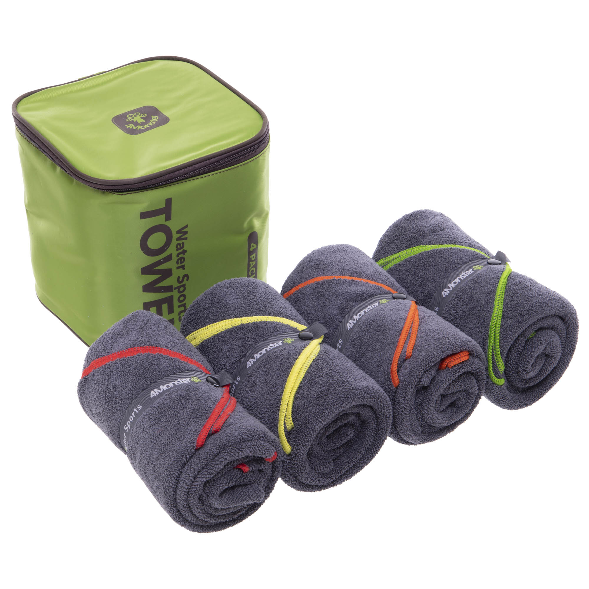 Комплект полотенец спортивных Water Sports TOWEL 4Monster BT-TWT 4 шт. Темно-зел