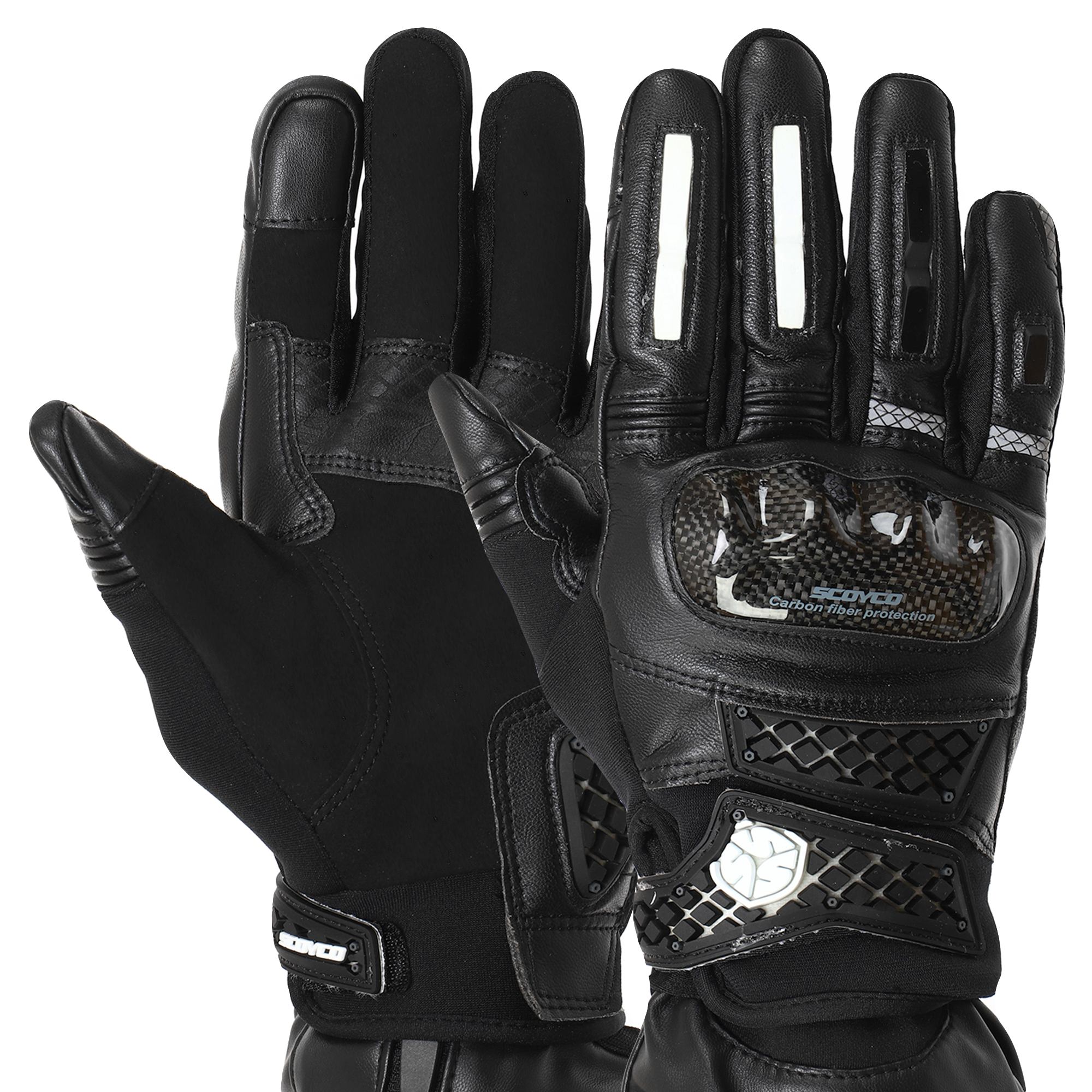 Моторукавички SCOYCO Waterproof Sensor Touch MC52WP S Чорний/Білий