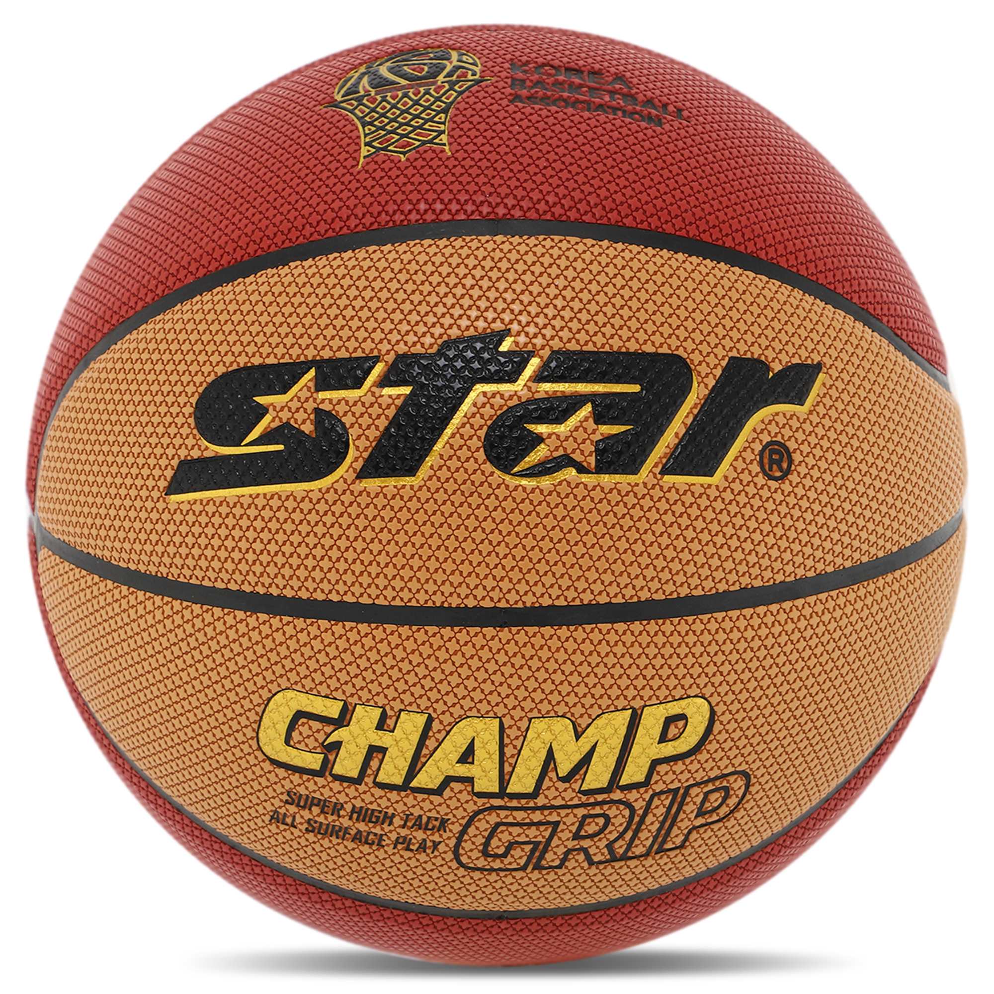 М'яч баскетбольний STAR CHAMP GRIP BB4277C №7 PU Помаранчевий/коричневий