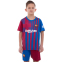 Форма футбольная детская с символикой футбольного клуба BARCELONA домашняя 2022 SP-Planeta CO-3754 6-14 лет красный-синий