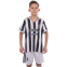 Форма футбольна дитяча з символікою футбольного клубу JUVENTUS домашня 2022 SP-Planeta CO-3758 6-14 років білий-чорний