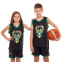 Форма баскетбольная детская NB-Sport NBA 34 BA-0972 M-2XL черный-зеленый