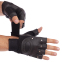 Перчатки для кроссфита и воркаута кожаные SPORT WorkOutSP-Sport BC-4381 L-XL черный