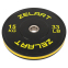 Бамперные диски резиновые Bumper Plates Zelart TA-4790-15 51мм 15кг черный-желтый