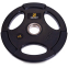 Блины (диски) обрезиненные Zelart TA-2673-10 51мм 10кг черный