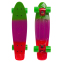 Скейтборд Пенні Penny FISH COLOR SK-402-1 зелений-фіолетовий-червоний
