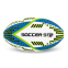 М'яч для регбі SOCCER STAR R-5354-4 №4 білий-синій-салатовий