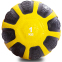 М'яч медичний медбол Zelart Medicine Ball FI-0898-1 1кг чорний-жовтий